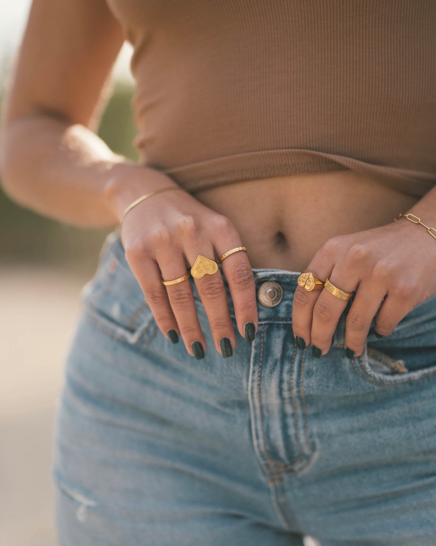 No Risk No Story Ring Gold